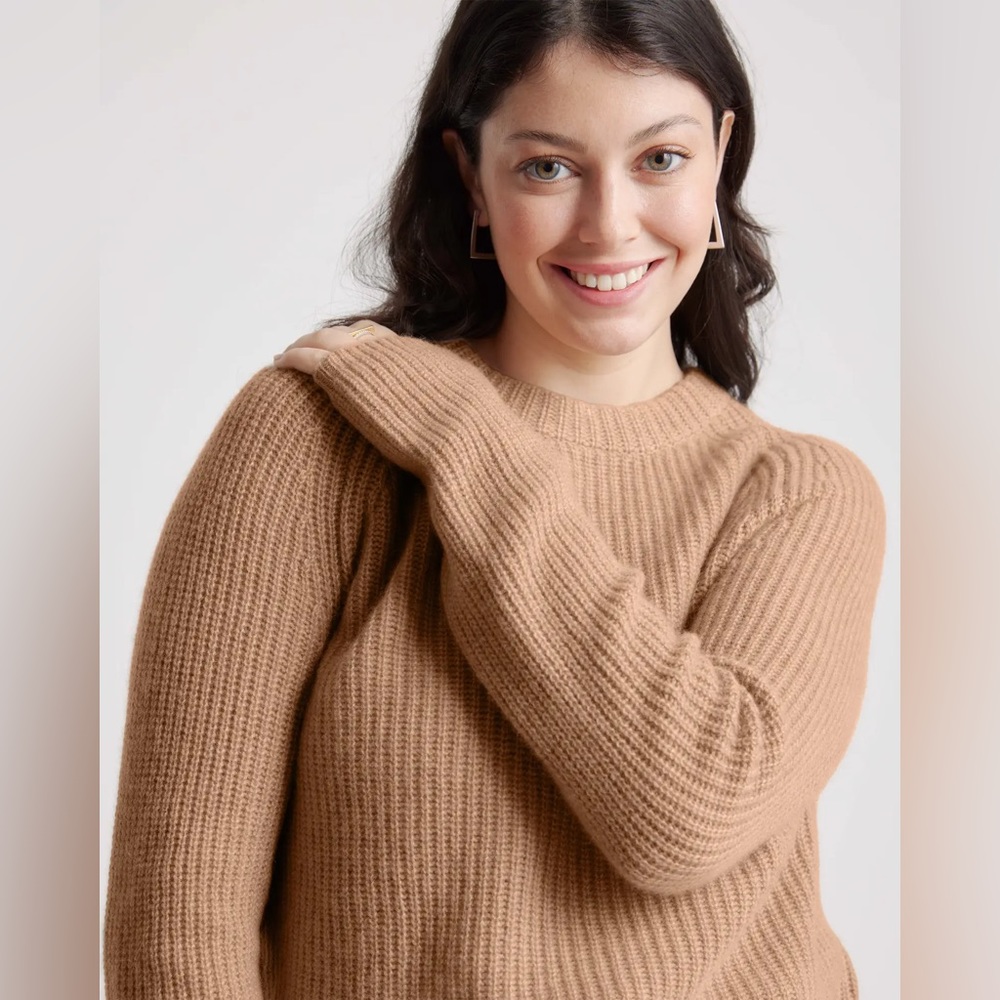 Quince Cotton Crew Fisherman Sweater